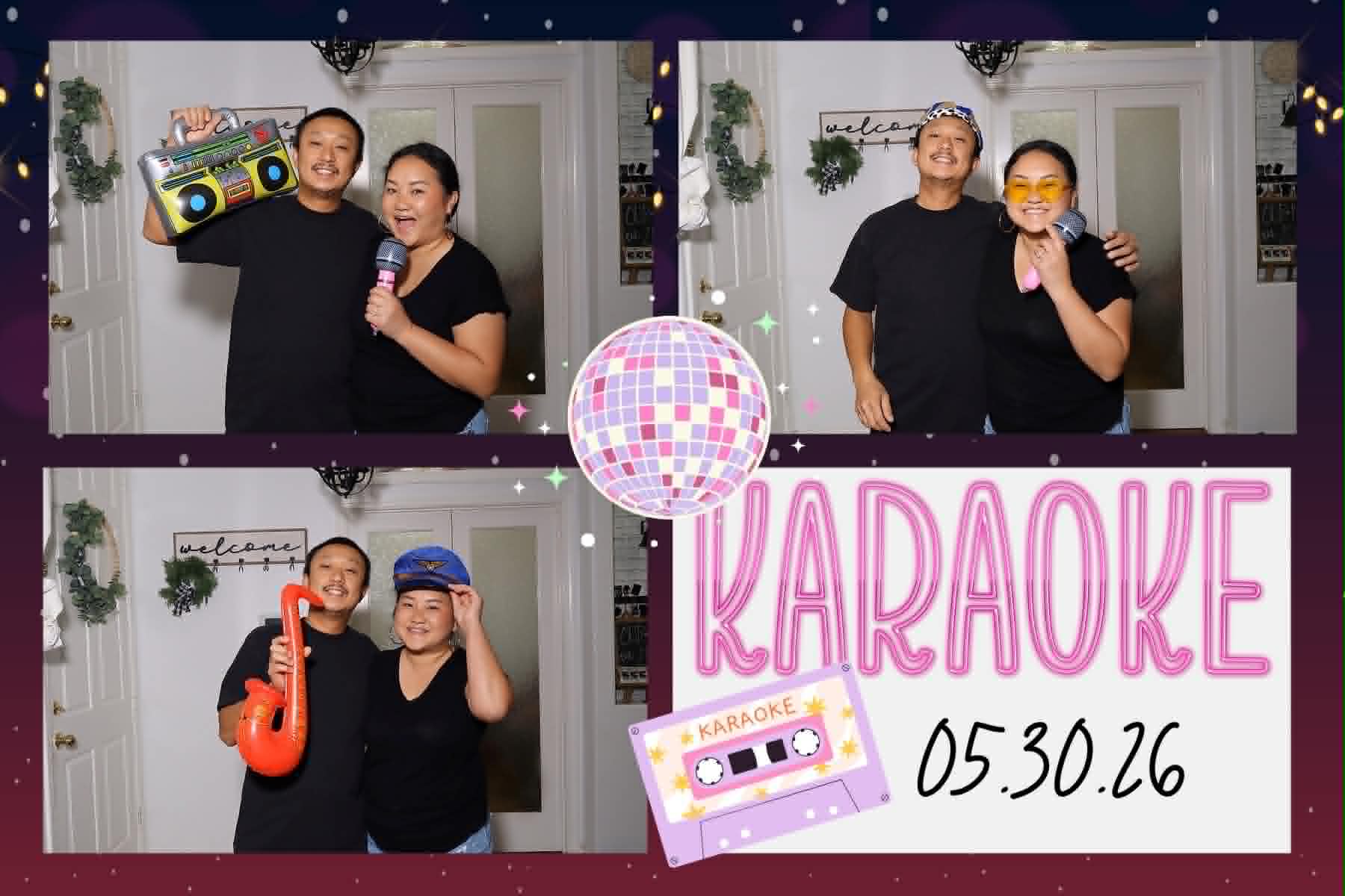 Group at an SLK corporate event photo booth
